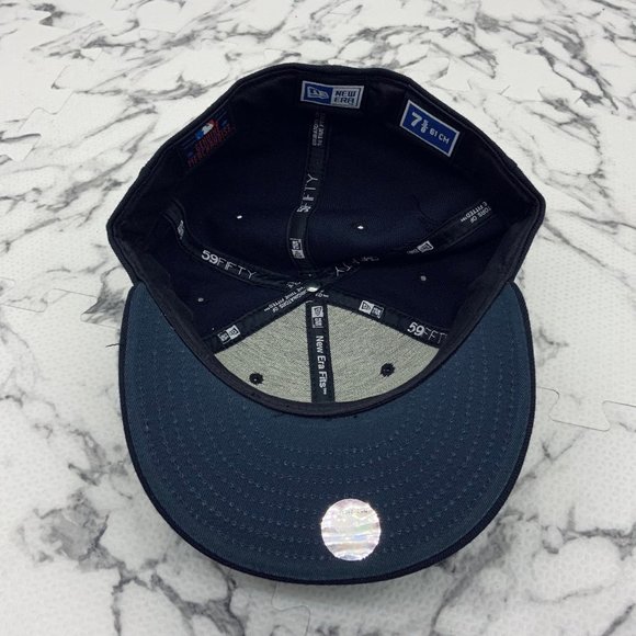 Men's New Era Cap Navy | White Flawless 59FIFTY NY Yankees - Picture 4 of 4
